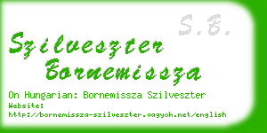 szilveszter bornemissza business card